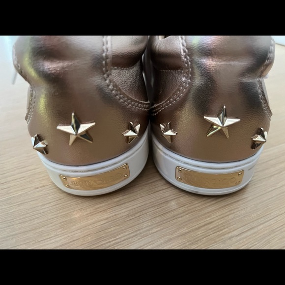 Jimmy Choo running shoes, size 35.5. These are gold in colour. - Picture 9 of 11